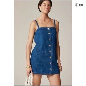 J. Crew Claudia Denim Button-Up Mini Dress